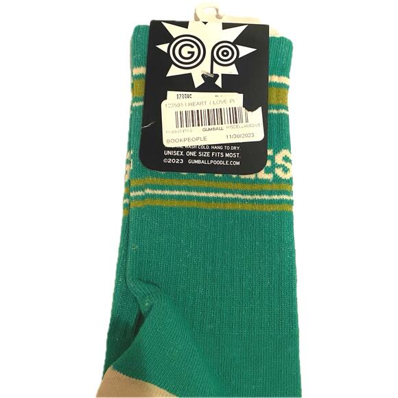 NEW‎ GUMBALL POODLE I LOVE PICKLES Socks Green Unisex OS Ribbed Gym Crew Novelty - Picture 6 of 6